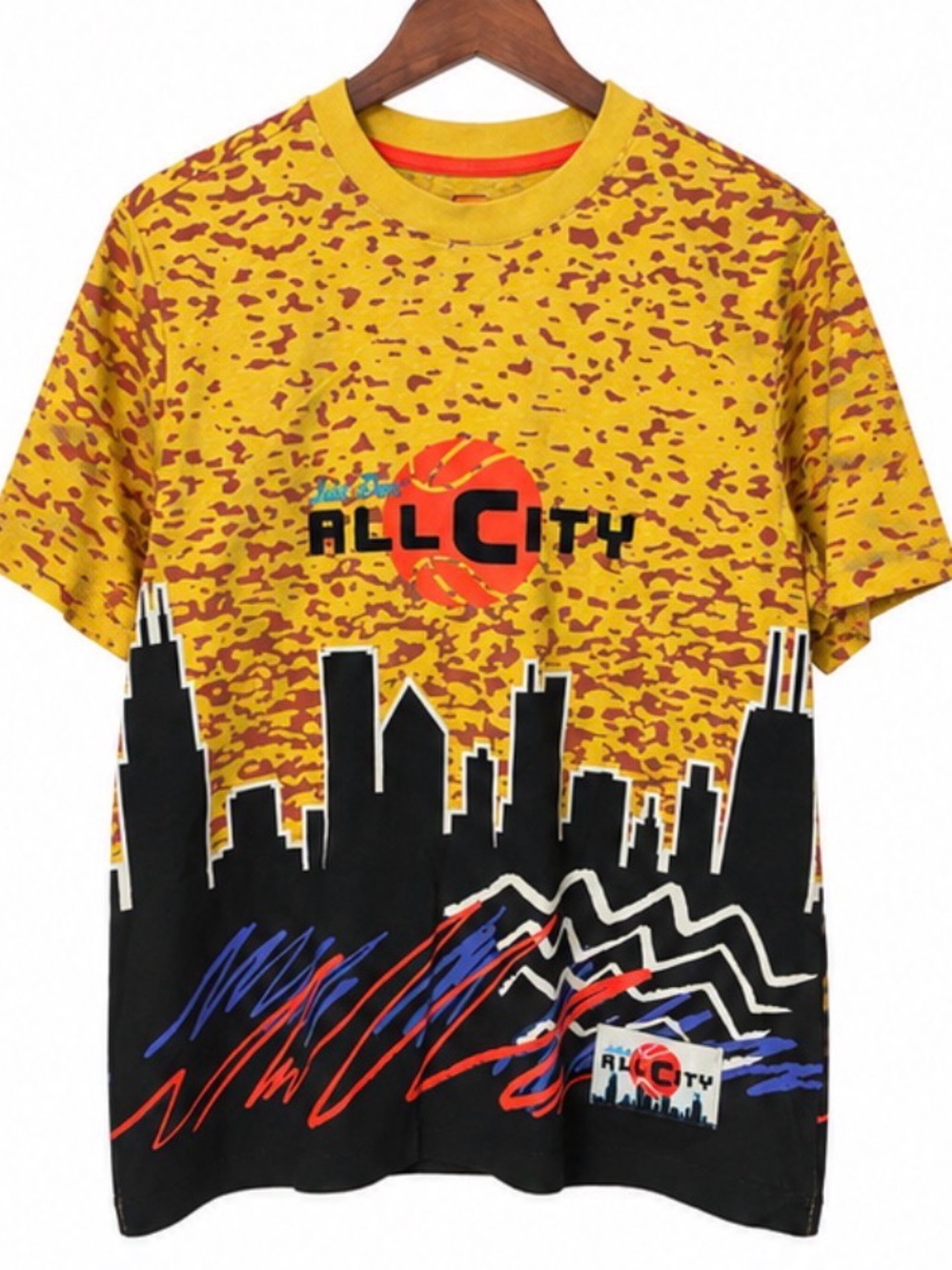 Just Don Yellow AllCity Skyline Graphic Short Sleeve Tee